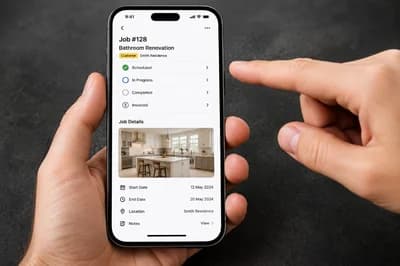 Job details on mobile app
